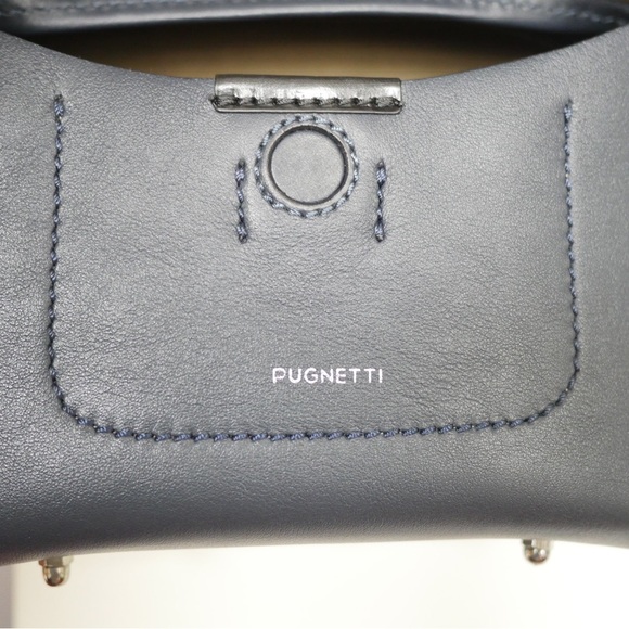 Pugnetti Micro Tool Bag in dark blue with black hardware - Picture 5 of 11